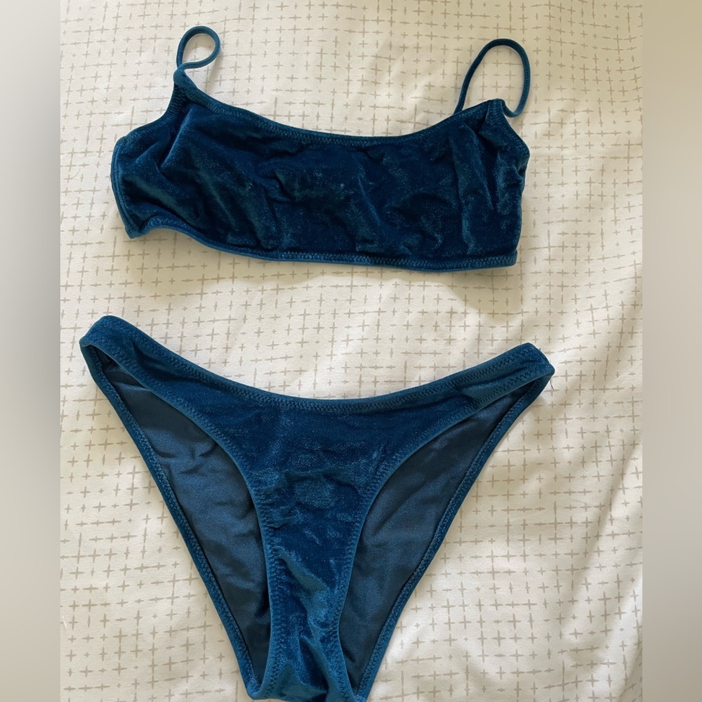 Triangl Velvet Blue Bikini Set in Dreamland